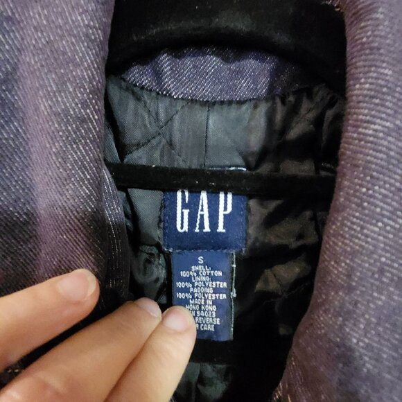 Gap Womens Denim Jean Peacoat Jacket S - Picture 4 of 4